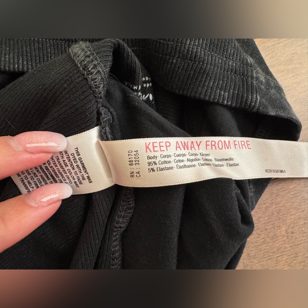 Free People Black Mineral-Wash Tube Top - Picture 8 of 9